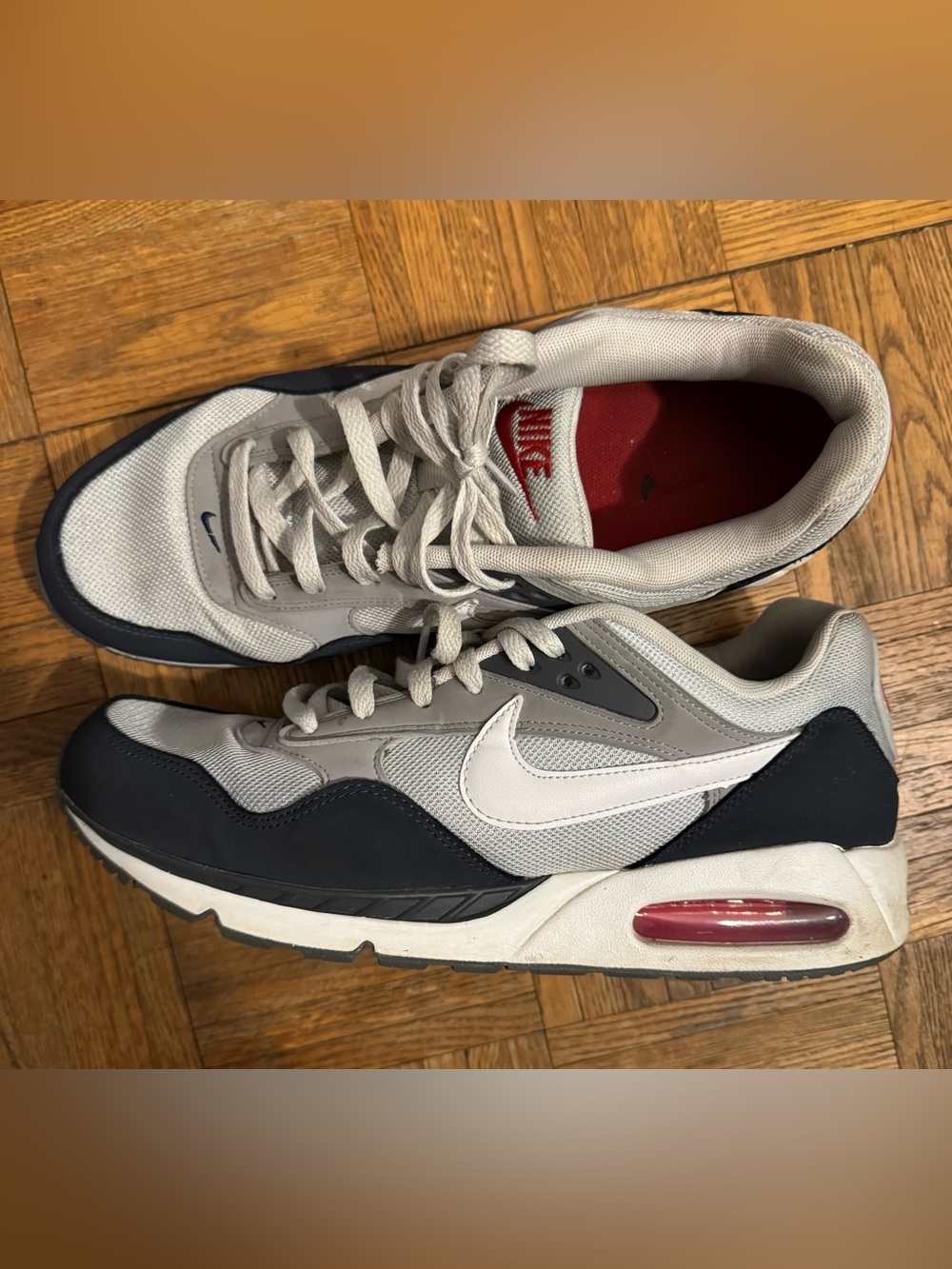 Nike Men’s Air Max Grey White Navy Sneakers
